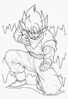 coloriage dragon ball z Sangoku